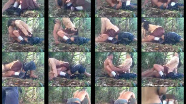 Horny Malay Arab scouts girl fucking her trainer in forest camp